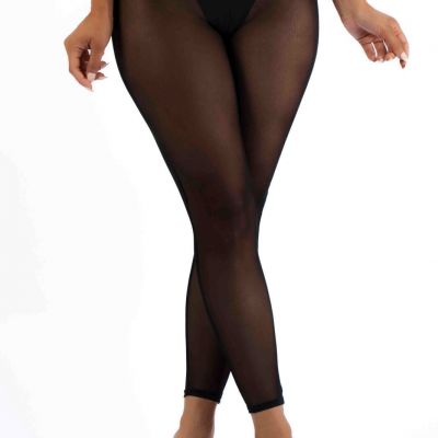 Women's Sheer Mesh Leggings Stretch Skinny Stocking Sexy See Through